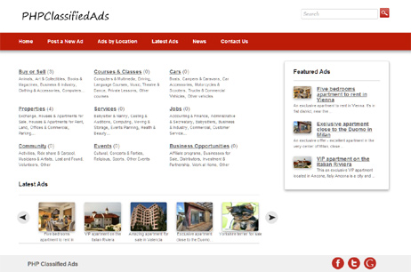 responsive classifieds site template