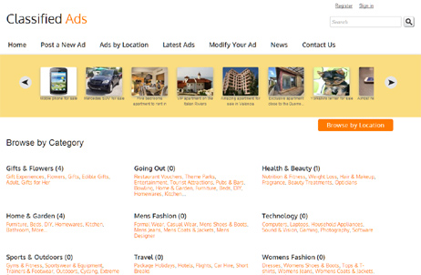 responsive classifieds site template