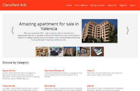 responsive classifieds site template
