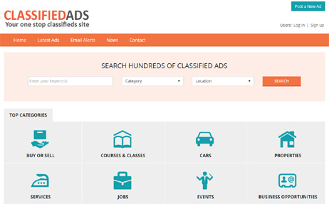 responsive classifieds site template