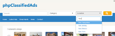 New search form php classified ads